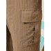 Men Pinstriped Utility Flat Pocket Ankle Length Drawstring Long Pants