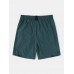 Men Solid Utility Multi Pocket Zip Designed Mid Length Cargo Shorts